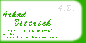 arkad dittrich business card